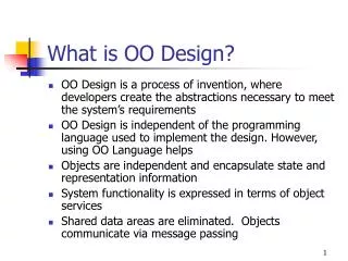 What is OO Design?