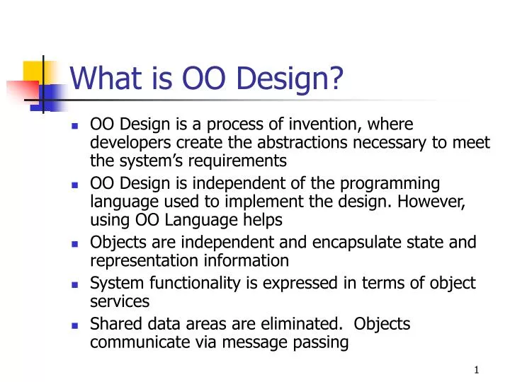 what is oo design
