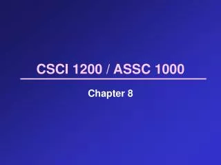 CSCI 1200 / ASSC 1000