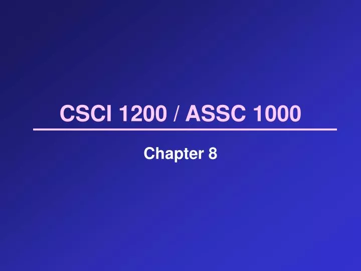 csci 1200 assc 1000