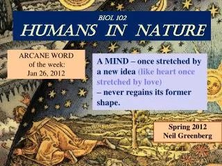BIOL 102 HUMANS in NATURE