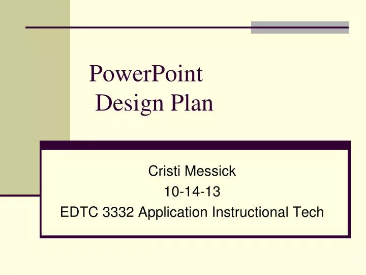 powerpoint design plan