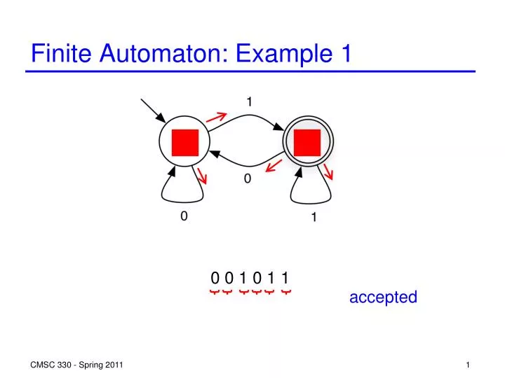 finite automaton example 1