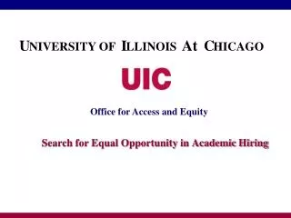 search for equal opportunity in academic hiring