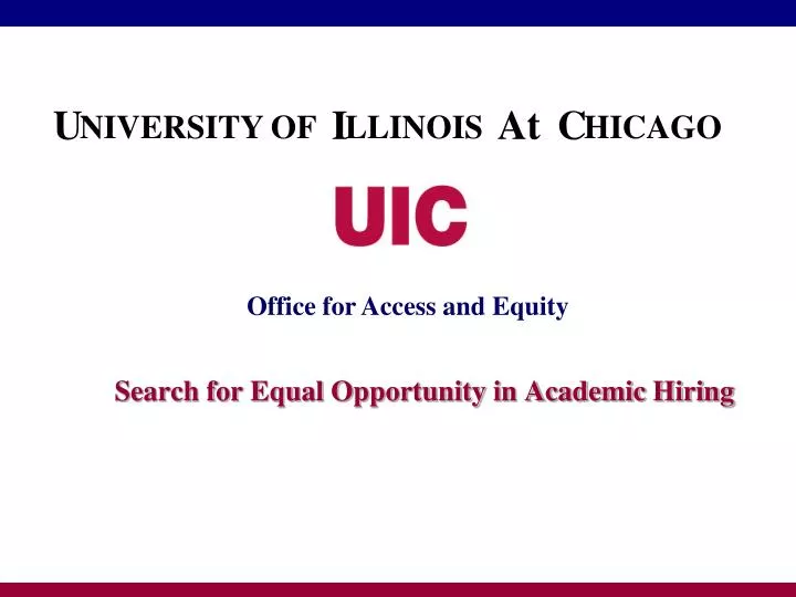 search for equal opportunity in academic hiring
