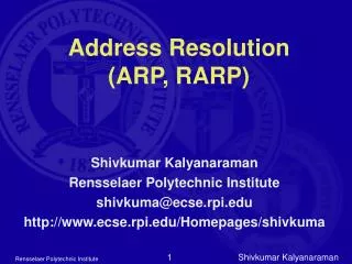 address resolution arp rarp