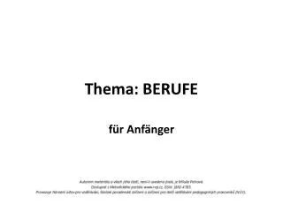thema berufe