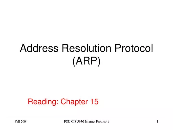 address resolution protocol arp