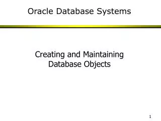 Oracle Database Systems