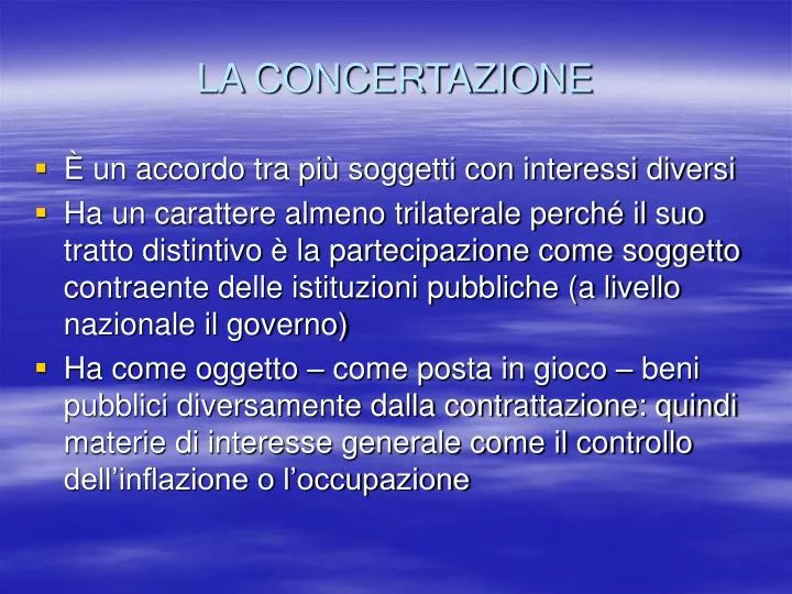 la concertazione