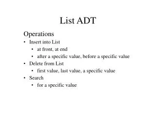 List ADT