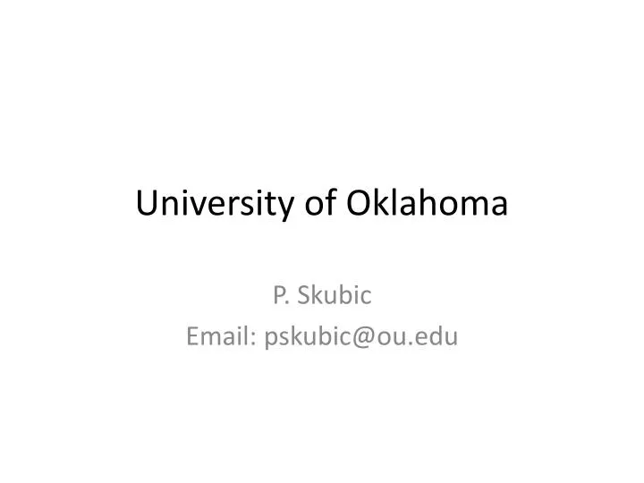 university of oklahoma
