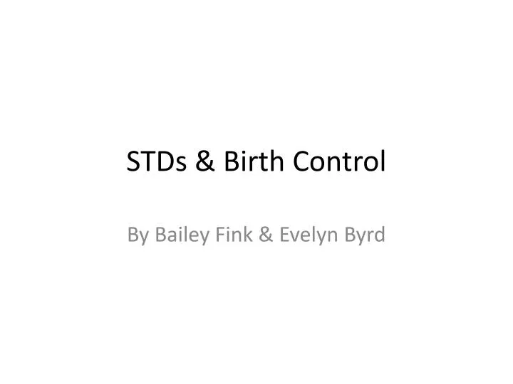 stds birth control