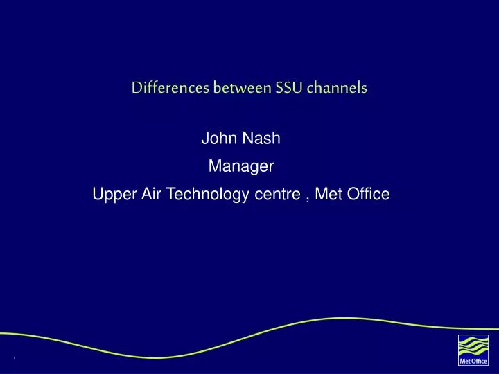 differences between ssu channels