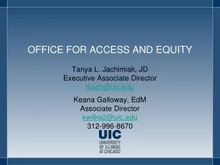 OFFICE FOR ACCESS AND EQUITY