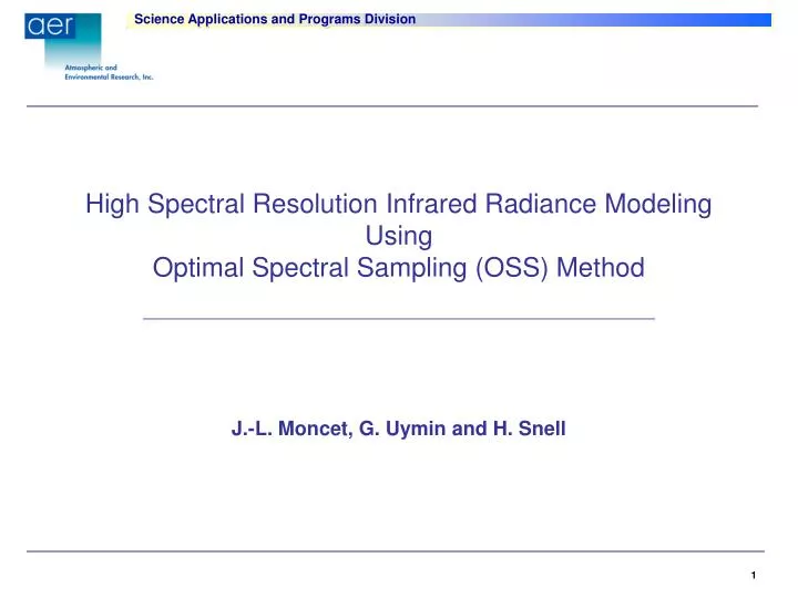 high spectral resolution infrared radiance modeling using optimal spectral sampling oss method