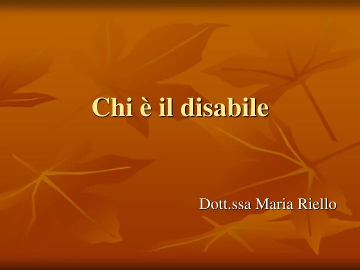 chi il disabile