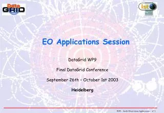 EO Applications Session