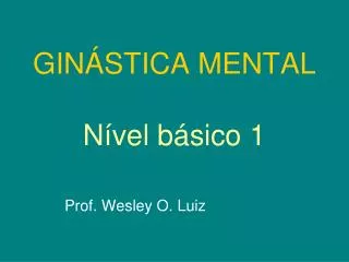 gin stica mental