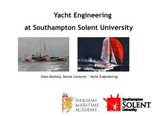Yacht Engineering at Southampton Solent University