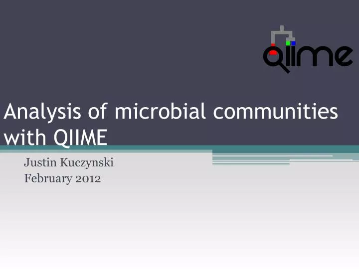 analysis of microbial communities with qiime