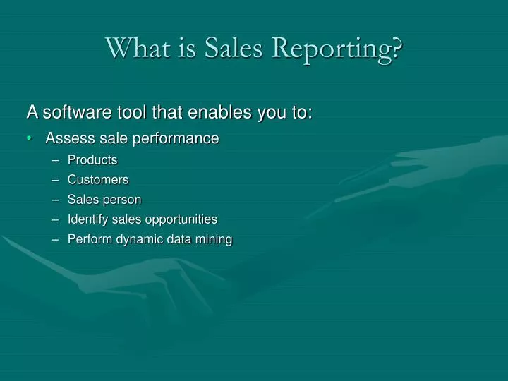 what is sales reporting