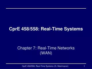 CprE 458/558: Real-Time Systems