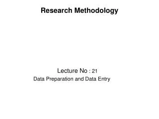 Research Methodology