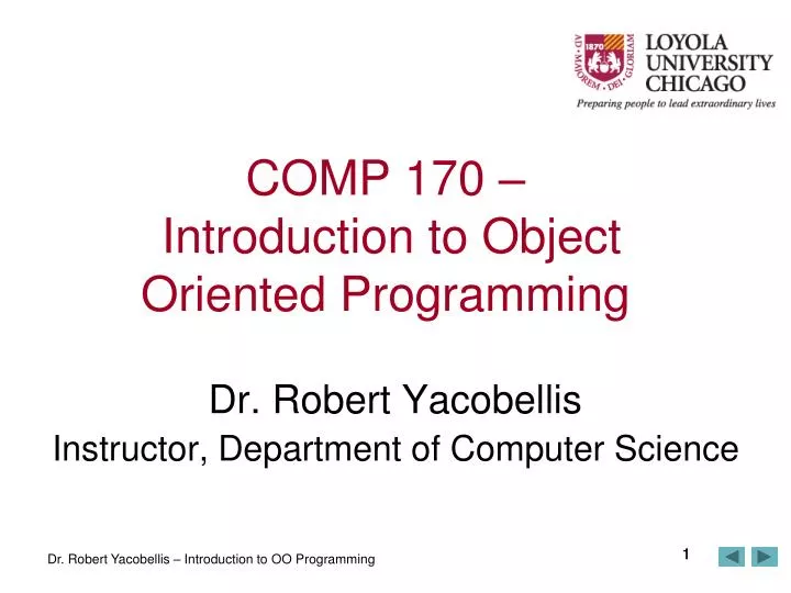 comp 170 introduction to object oriented programming