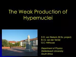 The Weak Production of Hypernuclei