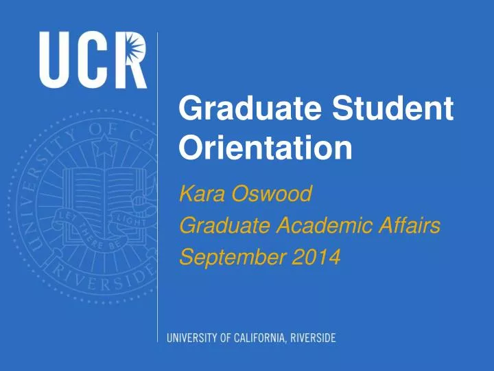 graduate student orientation