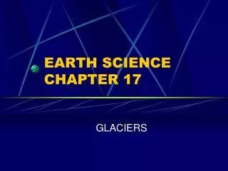 EARTH SCIENCE CHAPTER 17
