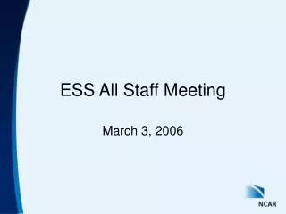 ESS All Staff Meeting