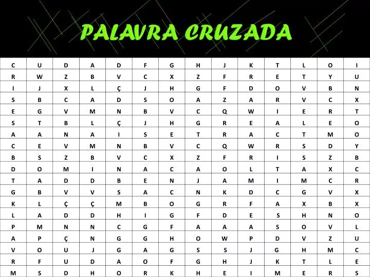 palavra cruzada