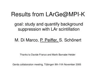 Results from LArGe@MPI-K