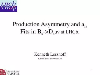 Production Asymmetry and a fs Fits in B s -&gt;D s ?? at LHCb .
