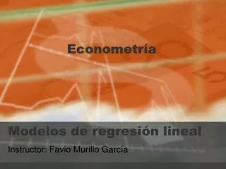 modelos de regresi n lineal
