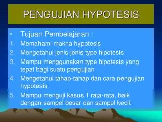 pengujian hypotesis