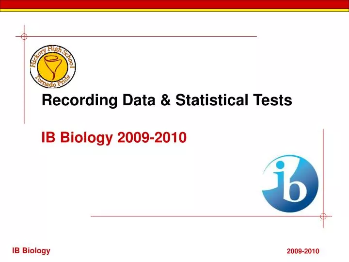 recording data statistical tests