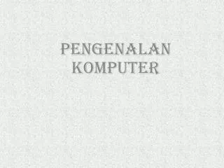 pengenalan komputer