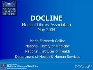 DOCLINE Medical Library Association May 2004