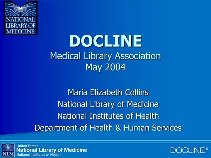 docline medical library association may 2004