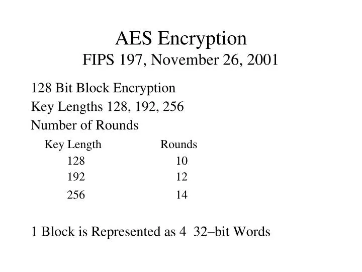 aes encryption fips 197 november 26 2001