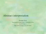 Abstract interpretation - slide 1