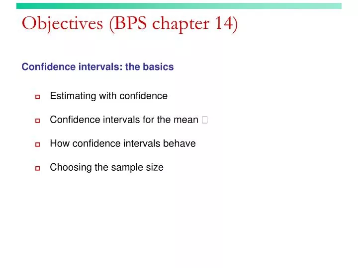 objectives bps chapter 14