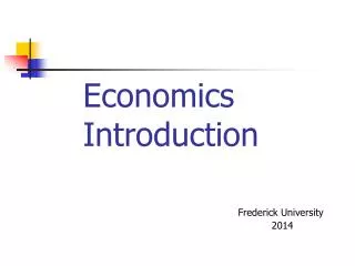 Economics Introduction