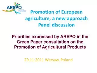 Promotion of European agriculture, a new approach Panel discussion