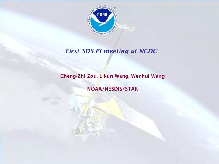 first sds pi meeting at ncdc