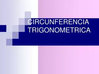 circunferencia trigonometrica