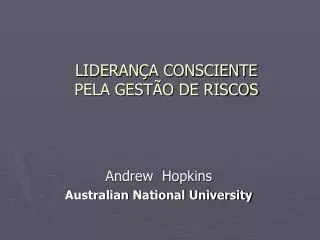 lideran a consciente pela gest o de riscos